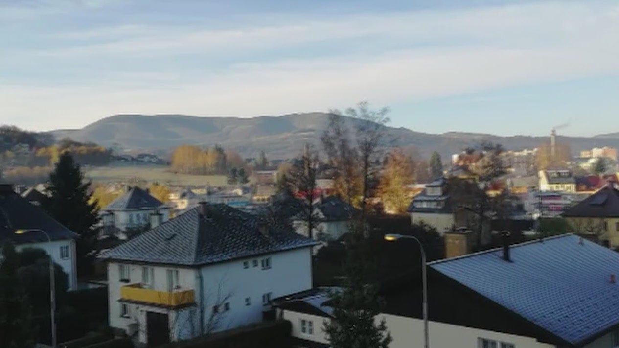 Mrazivé ráno v Jeseníku