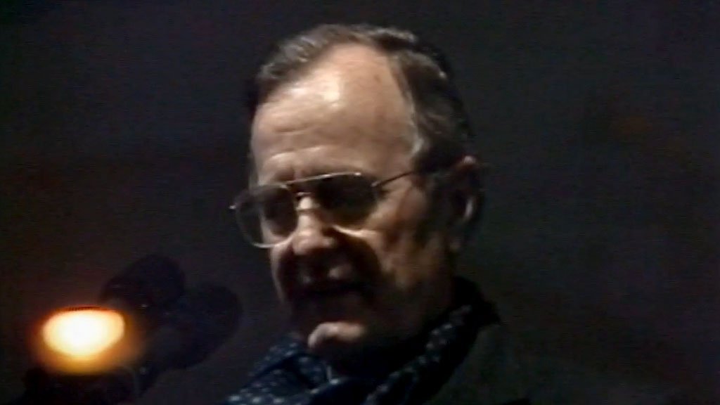 George Bush st. na návštěvě Prahy