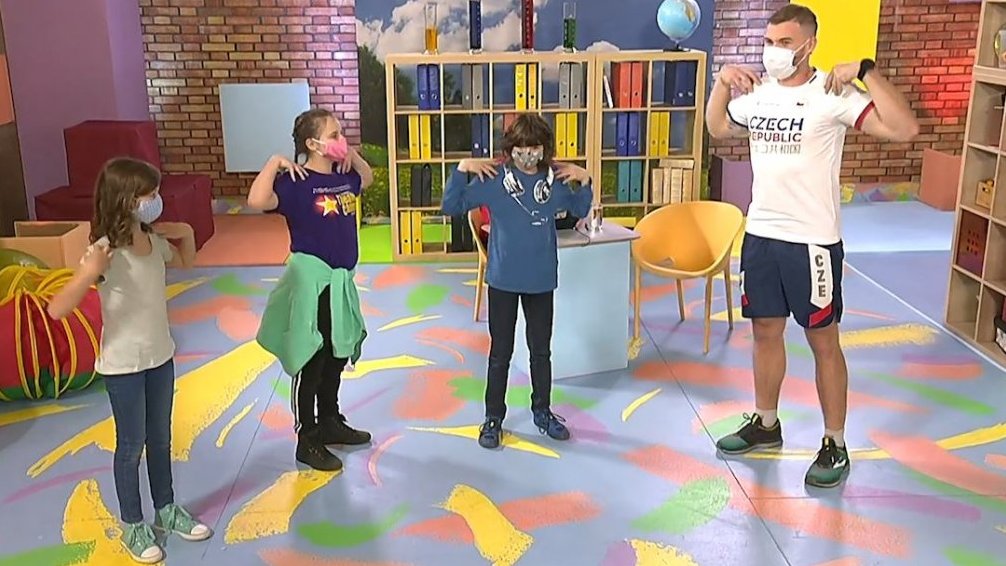 Cvičení s veslařem Lukášem Helešicem
