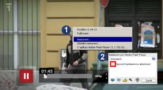 Ukázka nastavení přehrávače