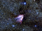 Messier 17 v mlhovině Omega, pořízeno sondou 2Mass (foto: NASA)