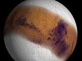 Ilustrace toho, jak mohl Mars vypadat v době ledové – před 2,1 milionu až 400 tisíci lety (foto: NASA)