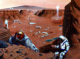 Ilustrace budoucnosti Marsu z roku 1985 (foto: NASA)