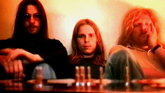 Tangerine Dream, zleva Christopher Franke, Hans-Peter Baumann a Edgar Froese, 1974