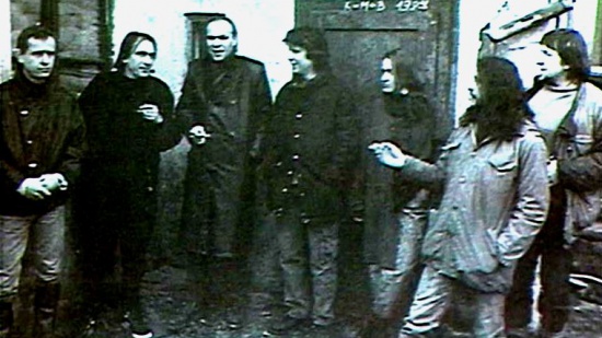 PPU (poslední sestava před rozpadem, 1986-87, zleva Milan Schelinger, Mejla Hlavsa, Jan Brabec, Tomas Schilla, Michaela Pohanková, Jiří Kabeš, Josef Janíček)