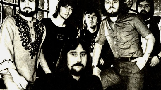 Synkopy (vpředu Oldřich Veselý, vzadu Petr Pokorný, Jiří Rybář, Petr Směja, Aťa Lukáč, Jan Čarvaš, 1979-80)