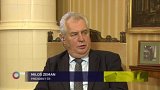 Hlavní host první části pořadu (telemost ze zámku v Lánech): Miloš Zeman, prezident ČR