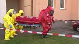 Cvičení záchranářů kvůli infekcím a ebole