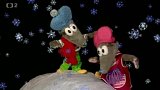 Tryskomyši, sněží, myšky píseň: „Bum a bác“