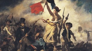 Delacroix - Svoboda vede lid na barikády