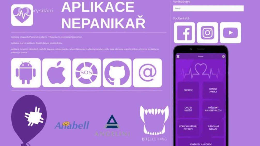 Mobiln&iacute; aplikace Nepanikař