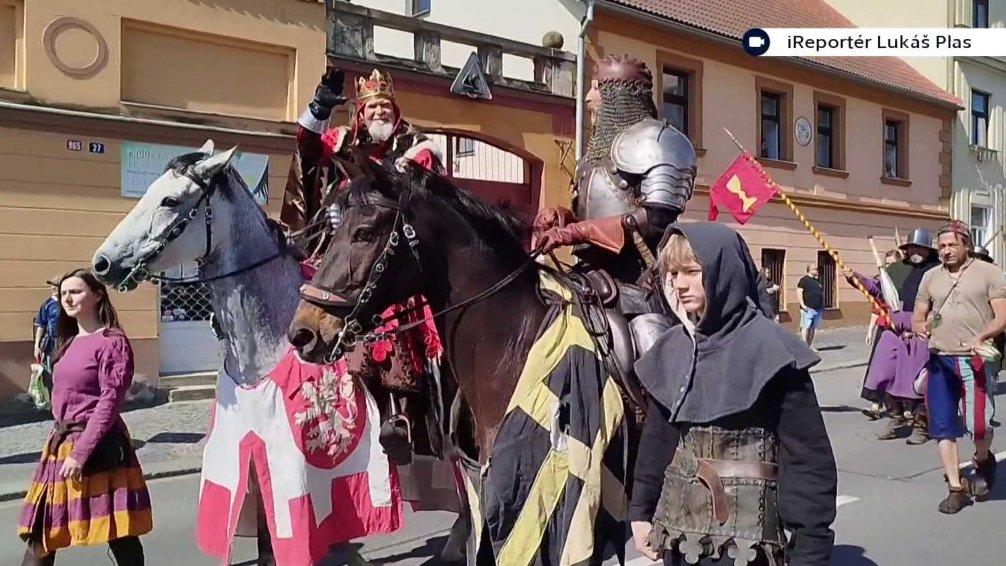 Př&iacute;jezd V&aacute;clava IV. do Slan&eacute;ho
