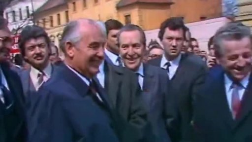 Československo navštívil sovětský generální tajemník ÚV KSSS Michail Gorbačov