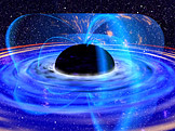 Vizualizace černé díry z dílny NASA