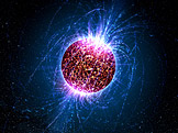 Umělecké ztvárnění neutronové hvězdy