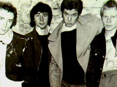 Sex Pistols, zleva Johnny Rotten, Glen Matlock, Steve Jones, Paul Cook, 1976-77