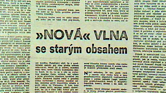 Nová vlna se starým obsahem, článek z Tribuny, 1983