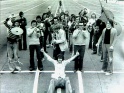 Pražský Big Band na ranveji (vpředu vedoucí Milan-Svoboda, cca 1975-76)