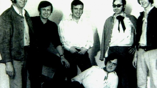 Majestic (zleva Ivo Pavlík, Jaroslav Trunkát, Jan Březina, Radomír Schejbal, Oldřich Bugansky, dole Stanislav Hranický, 1970)